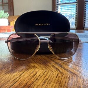 Michael Kors Gold Aviator Sunglasses